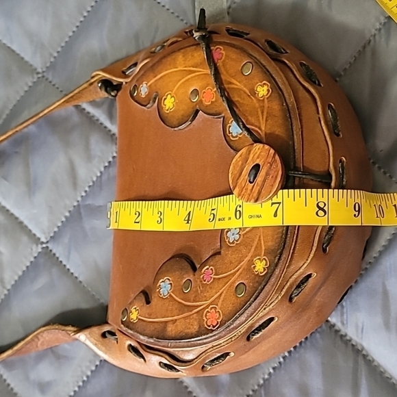 Leather Boho Canteen Style Bag - Picture 4 of 10